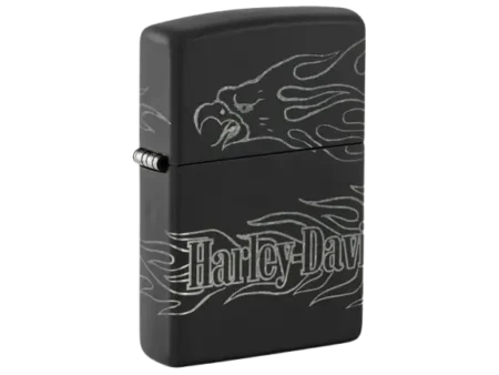 فندک زیپو مدل 46310 Harley Davidson Black Matte Eagle Zippo Lighter