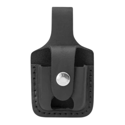 کیف فندک مشکی زیپو مدل شیار انگشتی (Thumb Notch)