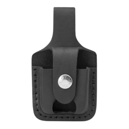 کیف فندک مشکی زیپو مدل شیار انگشتی (Thumb Notch)