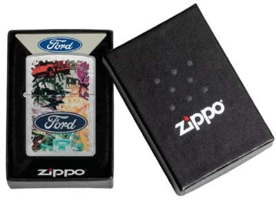 فندک زیپو مدل Ford Collage Street Chrome 48755