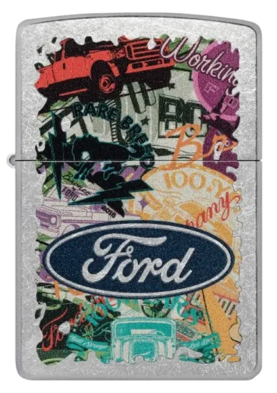 فندک زیپو Zippo Ford Collage Street Chrome 48755