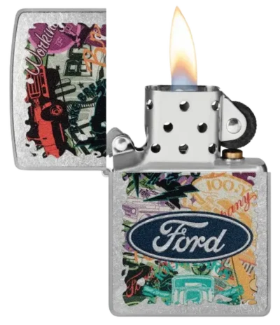 فندک زیپو مدل Ford Collage Street Chrome 48755