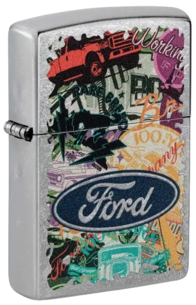 فندک زیپو مدل Ford Collage Street Chrome 48755