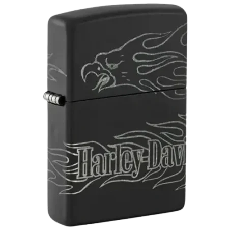 فندک زیپو مدل 46310 Harley Davidson Black Matte Eagle Zippo Lighter